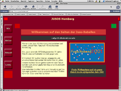 Ex-Homepage der Jusos Homberg